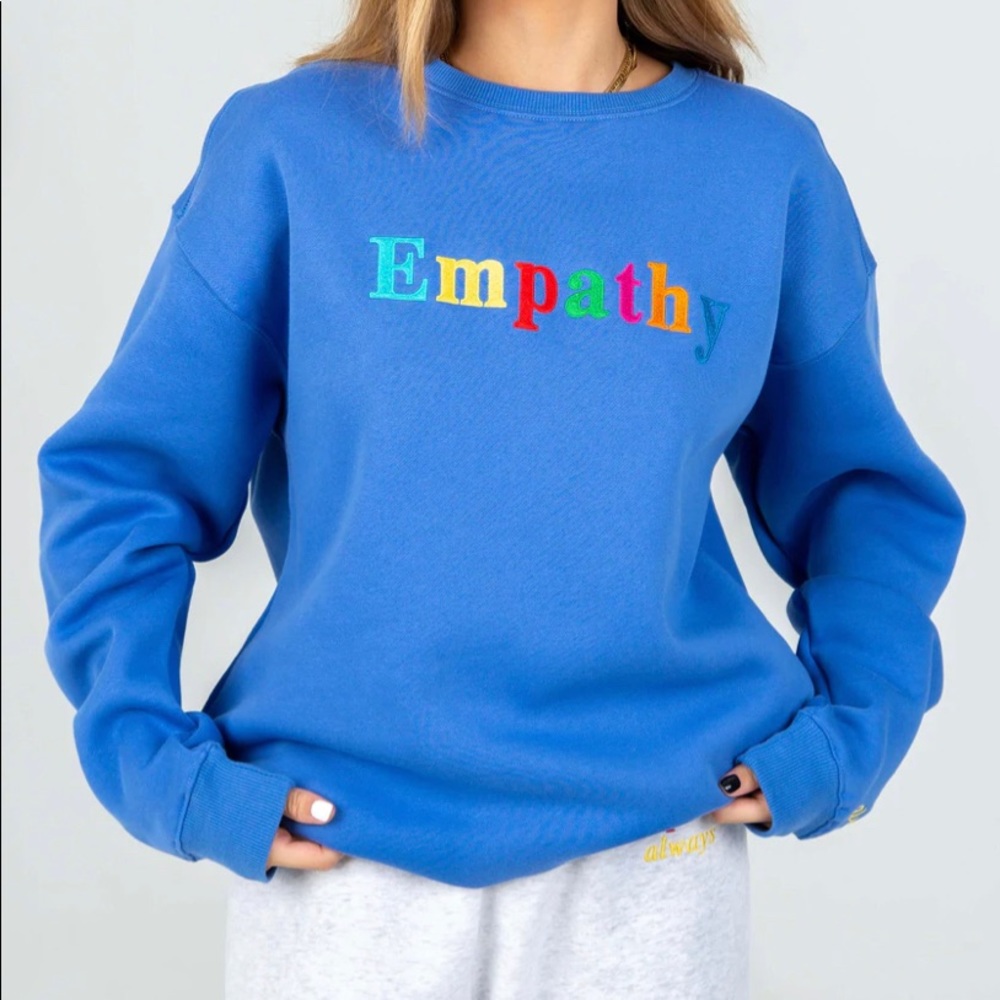 EMPATHY ALWAYS Royal Blue Crewneck
